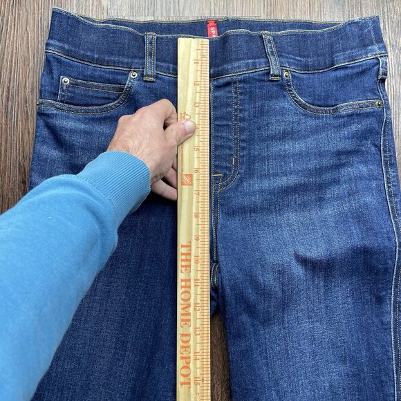 SPANX FLARE Dark Blue Midnight pull-on Jeans MEDIUM - Picture 8 of 10